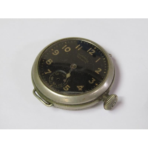 1368 - EARLY 20C INGERSOLL RADIOLITE POCKET WATCH IN PROTECTIVE WHTE METAL CASE; EAGLE AND GILT LION HEAD P... 