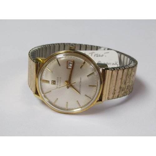 1397 - GOLD COLOURED TISSOT WATCH MOVEMENT WITH STRAP