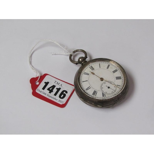 1416 - SILVER CASED POCKET WATCH