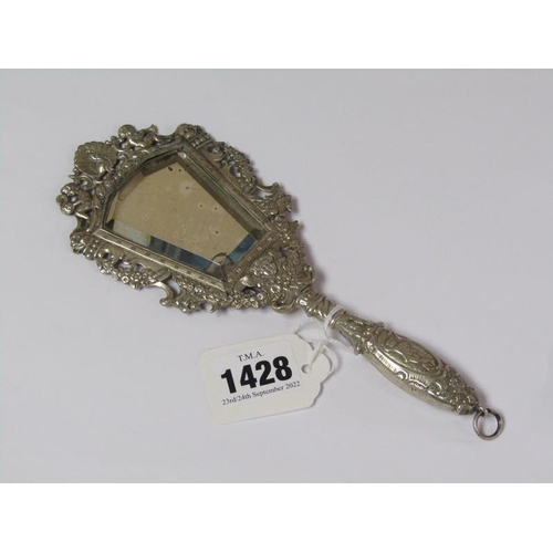 1428 - CONTINENTAL SILVER HAND MIRROR