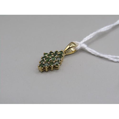 1441 - GOLD GREEN DIAMOND PENDANT