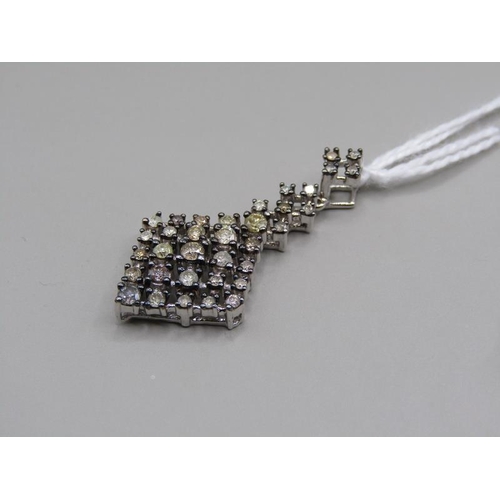 1461 - SILVER FANCY DIAMOND PENDANT