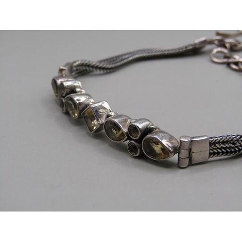 1465 - SILVER CITRINE BRACELET