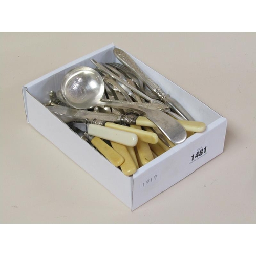 1481 - SMALL COLLECTION OF SILVER PLATED CUTLERY