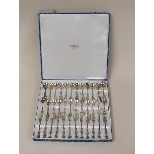 1509 - BOX OF PRESENTATION SILVER PLATED FORKS AND SPOONS