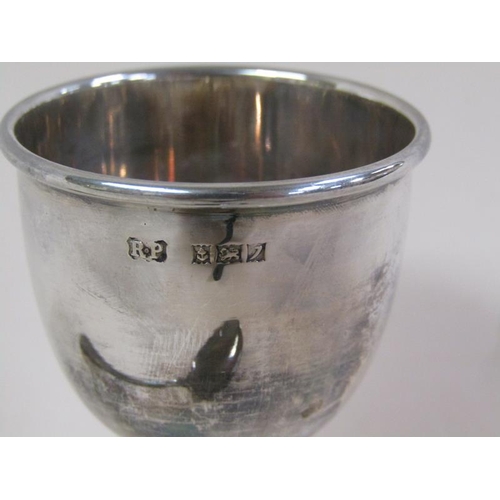 1512 - SILVER EGG CUP AND SPOON