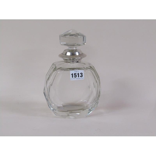 1513 - CUT GLASS DECANTER AND STOPPER