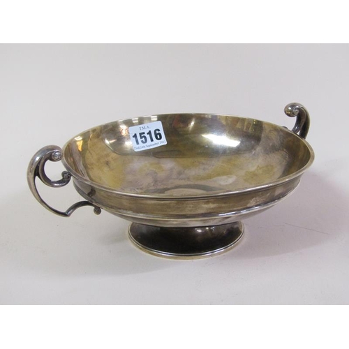 1516 - TWO HANDLED SILVER SHALLOW BOWL 12oz