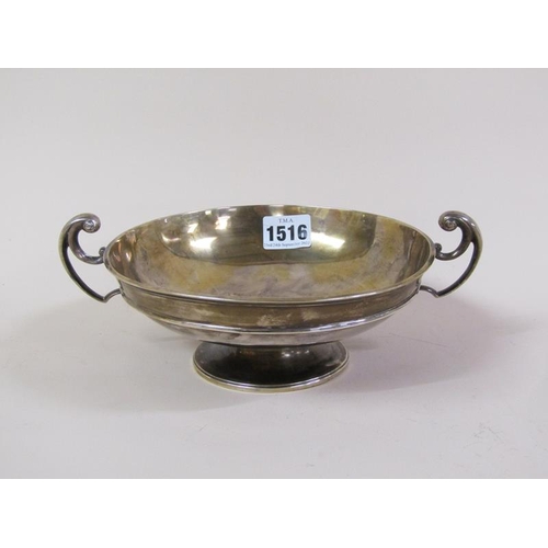 1516 - TWO HANDLED SILVER SHALLOW BOWL 12oz