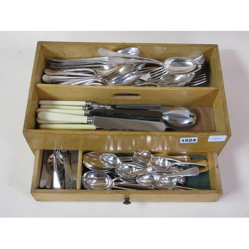 1524 - COLLECTION OF SILVER PLATED CUTLERY