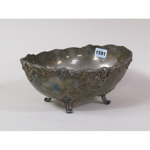 1591 - SILVER PLATED FRUIT BOWL