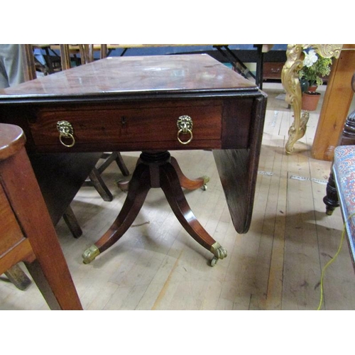 1690 - VICTORIAN MAHOGANY PEMBROKE TABLE