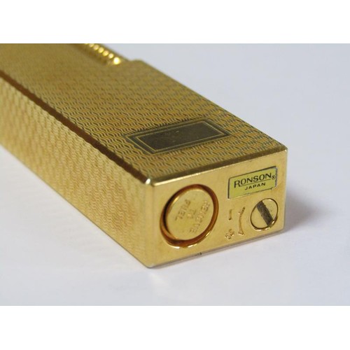 1346 - RONSON GOLD PLATED POCKET LIGHTER