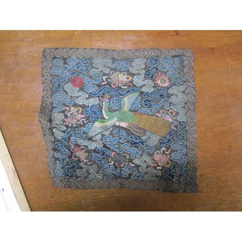 1190 - ORIENTAL EMBROIDERED PANELS - APPROX 30CM SQ