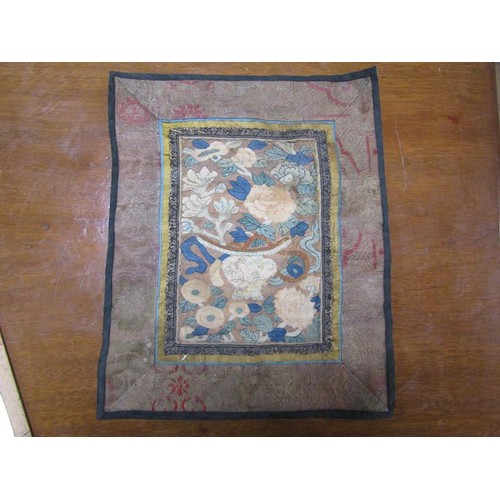 1190 - ORIENTAL EMBROIDERED PANELS - APPROX 30CM SQ