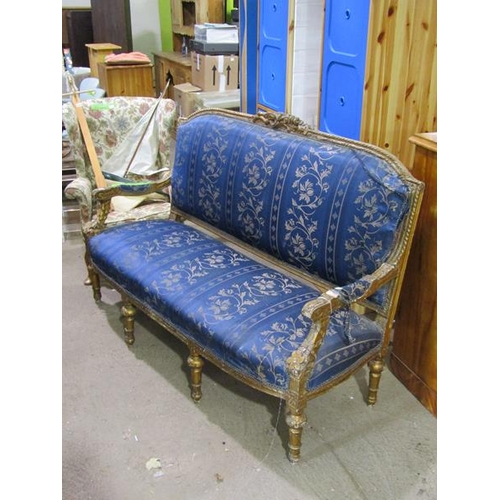 623 - 19c GILT FRAMED SOFA