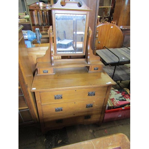 723 - VICTORIAN SATIN WALNUT DRESSING TABLE