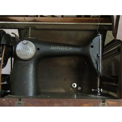 725 - SINGER TREADLE SEWING MACHINE