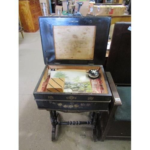 756 - VICTORIAN WORK TABLE