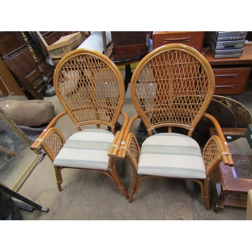 848 - TWO BAMBOO ARMCHAIRS