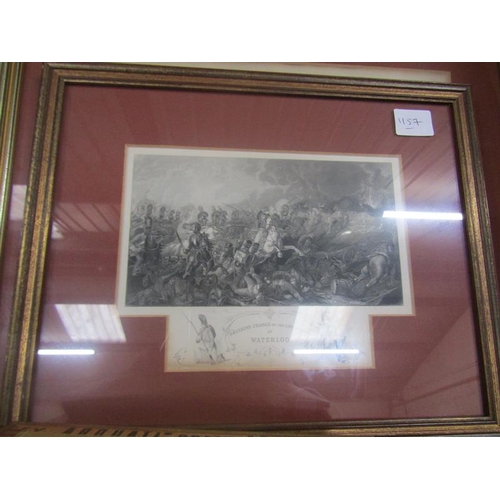 134 - FRAMED ENGRAVINGS - WATERLOO ETC