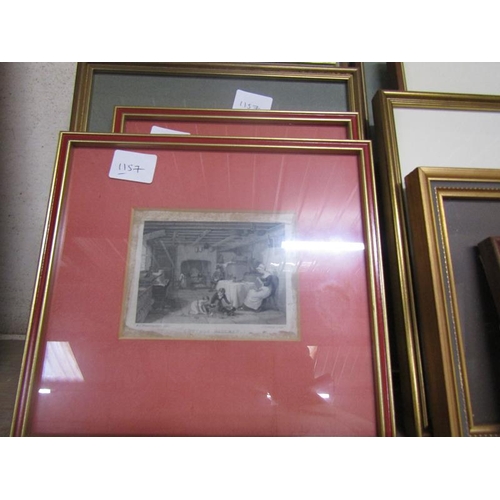 136 - COLLECTION OF FRAMED PRINTS,  ANTIQUE ENGRAVINGS, WATERCOLOURS ETC