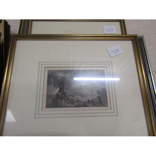 136 - COLLECTION OF FRAMED PRINTS,  ANTIQUE ENGRAVINGS, WATERCOLOURS ETC