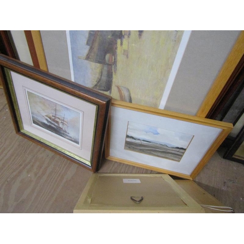 142 - FRAMED PRINTS, WATERCOLOURS ETC