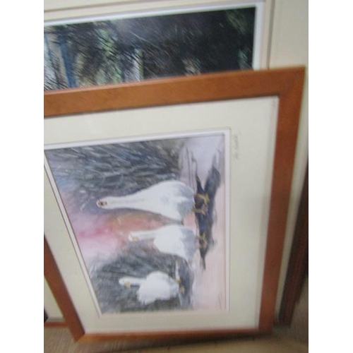 142 - FRAMED PRINTS, WATERCOLOURS ETC