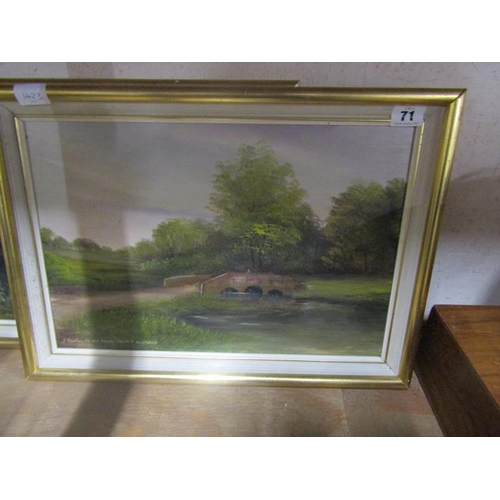 71 - COLLECTION OF FRAMED OILS - RURAL SCENES