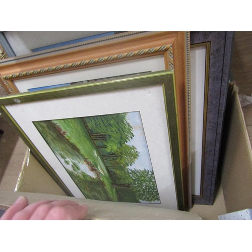 148 - COLLECTION OF FRAMED OILS ETC