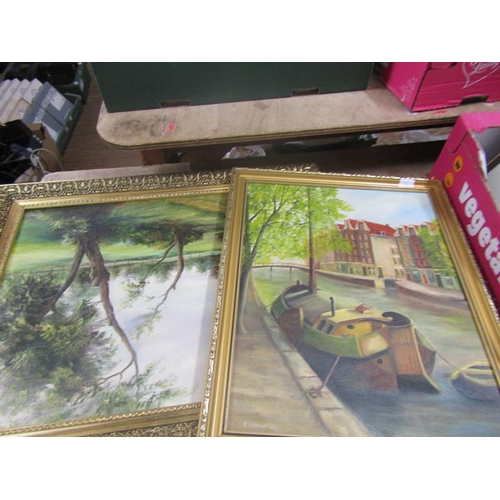 204 - COLLECTION OF FRAMED OILS