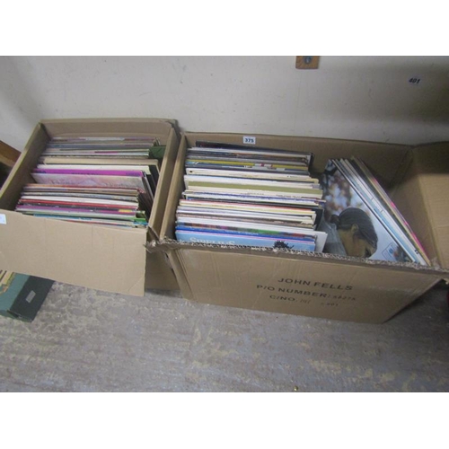 375 - TWO BOXES OF MIXED RECORDS