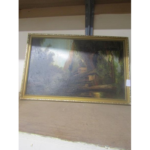 430 - TWO FRAMED OILS, WOODLAND AND RIVERSCAPE