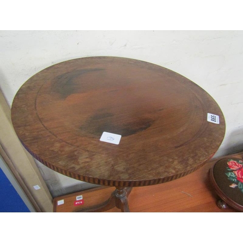 865 - 19c MAHOGANY TRIPOD TABLE