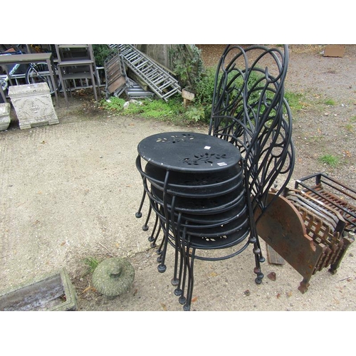 1049 - METAL STACKING CHAIRS