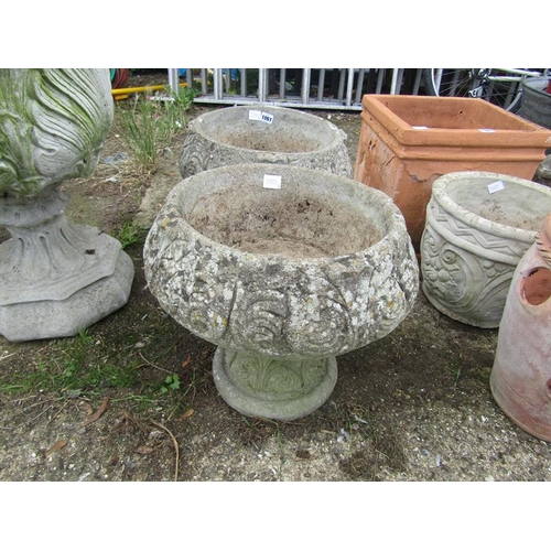 1061 - TWO GARDEN URNS