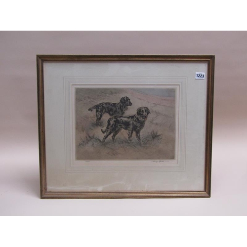 1223 - HENRY WILKINSON - TWO DOGS, SIGNED IN PENCIL, LIMITED EDITION PRINT 148/200, F/G, 25CM X 35CM