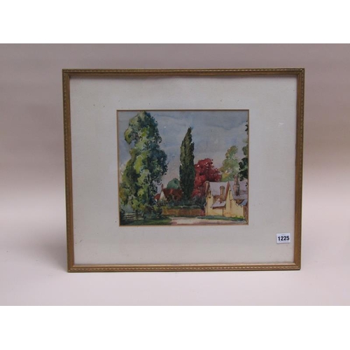 1225 - WILLIAM KRANKS - CHURCHILL ROAD, EAST BARNET, WATERCOLOUR, SIGNED, F/G, 27CM X 30CM