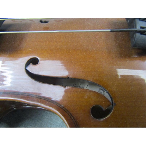 1364 - CHILDS VIOLIN AND BOW, 47CM L