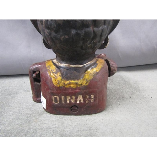 1368 - CAST DINAH MONEY BOX, 19CM H