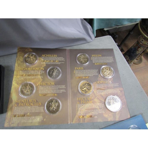 1483 - COLLECTION OF COMMEMORATIVE COINS INC. GREAT BRITISH RAILWAY HERITAGE, ONE GIANT LEAP, CONCORDE 50th... 