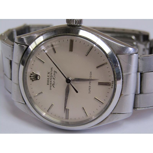 1503 - ROLEX PERPETUAL AIR KING SUPER PROVISION STEEL WRIST WATCH