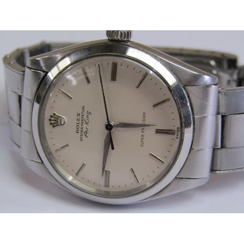 1503 - ROLEX PERPETUAL AIR KING SUPER PROVISION STEEL WRIST WATCH