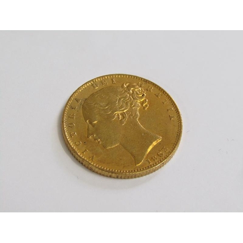 1525 - 1863 VICTORIAN GOLD SOVEREIGN WITH BUN