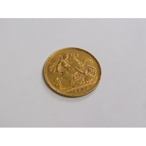 1532 - 1906 HALF GOLD SOVEREIGN