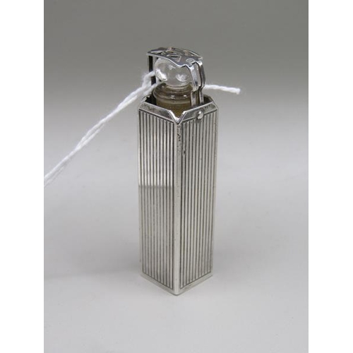 1554 - SILVER PAPER MATCHBOX, ONE SILVER CASED SCENT BOTTLE