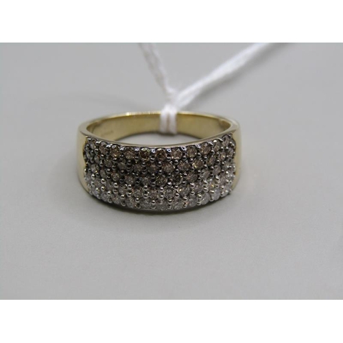 1614 - GOLD ARGYLE DIAMOND SET RING, SIZE P1/2