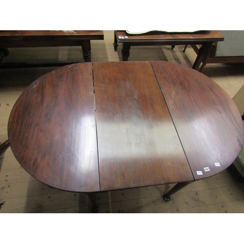 1967 - GEORGE III MAHOGANY D END DINING TABLE 160 x 76