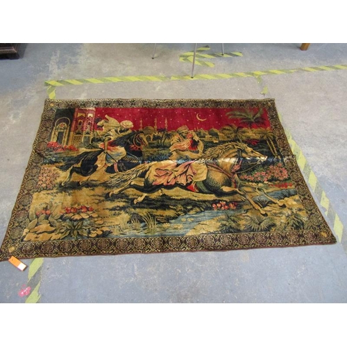 1968 - FOUR ORIENTAL WOOLLEN RUGS 119 X 76 cms TOGETHER WITH 50 x 123 cms